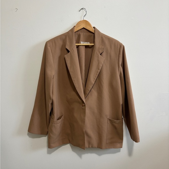 vintage caramel blazer - Picture 3 of 9